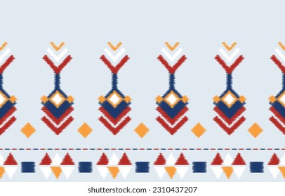 Geometric ethnic pattern Arrow seamless seamless pattern. Design for fabric, curtain, background, carpet, wallpaper, clothing, wrapping, Batik, fabric,Vector illustration.