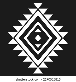 Geometric ethnic pattern art. American, Mexican style. Background Aztec tribal ornament. Design for fabric, clothing, textile, logo, symbol.