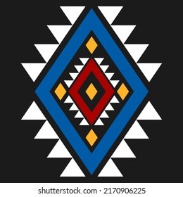 Arte de patrones étnicos geométricos. estilo americano, mexicano. Antecedentes Ornamento tribal azteca. Diseño para tela, ropa, textil, logotipo, símbolo.