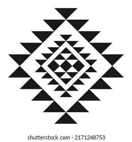 Geometrische ethnische Musterkunst. Amerikanischer, mexikanischer Stil. Hintergrunde Aztekensornament. Design für Gewebe, Kleidung, Textilien, Logo, Symbol.