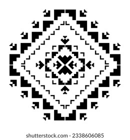 Arte de patrones étnicos geométricos. estilo americano, mexicano. Antecedentes Ornamento tribal azteca. Diseño para tela, ropa, textil, logotipo, símbolo.