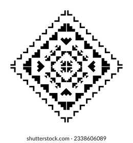 Arte de patrones étnicos geométricos. estilo americano, mexicano. Antecedentes Ornamento tribal azteca. Diseño para tela, ropa, textil, logotipo, símbolo.
