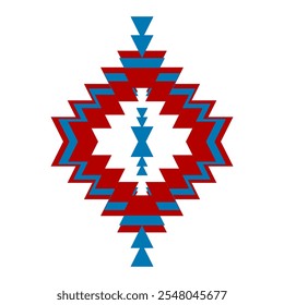 Geometric ethnic pattern art. American, Mexican style. White background. Aztec tribal ornament print. Design for fabric, clothing, textile, logo, symbol.