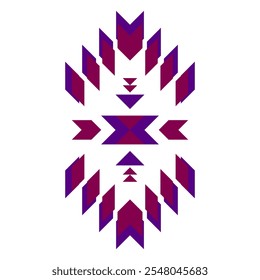 Geometric ethnic pattern art. American, Mexican style. White background. Aztec tribal ornament print. Design for fabric, clothing, textile, logo, symbol.