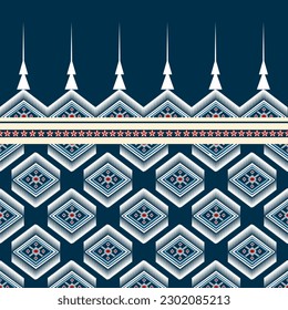 Geometrisches ethnisches Muster asia Design für Teppich, Kleidung, Stoff, Batik, Strickwaren, Stickereien, Ikkat, Pixelmuster.