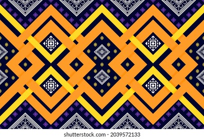 Geometric ethnic pattern. Aztec fabric carpet mandala ornament boho chevron textile decoration wallpaper. Tribal turkey African Indian traditional embroidery oriental vector illustrations background 