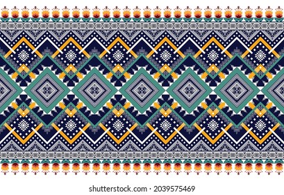 Patrón étnico geométrico. Moqueta de tela azteca mandala adorno boho chevron decoración textil papel de pared. Antecedentes de los vectores orientales del bordado tradicional indígena tribal de pavo africano 