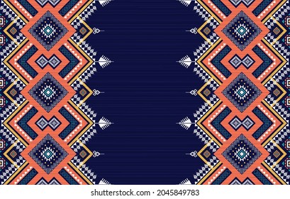 Geometric ethnic pattern. Aztec fabric carpet mandala ornament boho chevron textile decoration wallpaper. Tribal turkey native Indian traditional embroidery oriental vector illustrations background 