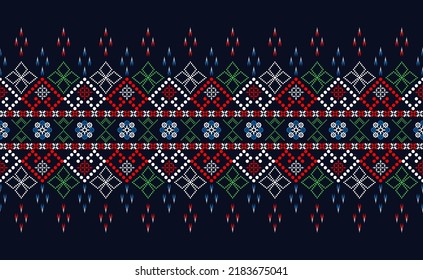 geometric ethnic pattern for background or carpet, wallpaper, batik wrapping, curtain design, vector illustration	