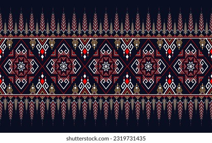 geometric ethnic pattern for background or carpet, wallpaper, batik wrapping, curtain design, vector illustration