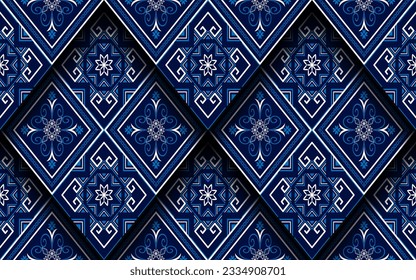 geometric ethnic pattern for background or carpet, wallpaper, batik wrapping, curtain design, vector illustration
