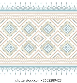 Geometric ethnic pattern background repeated shape and border, tradition. for decoration, home decor, textile, fabric, clothing, background. flower pattern.