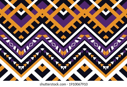 Motif géométrique ethnique des vêtements batiks, enveloppement de sarong. Motif d'illustration vectorielle de broderie.