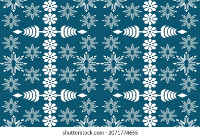 Geometric ethnic pattern for batik clothes, sarong wrapping. Embroidery vector illustration pattern