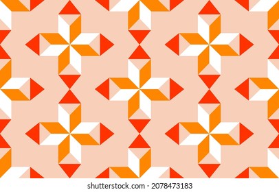 Geometric ethnic pattern for batik clothes, sarong wrapping. Embroidery vector illustration pattern