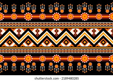 geometric ethnic pattern Can be used in fabric design for background, wallpaper, carpet, textile, clothing, wrapping, decorative, embroidery illustration vector.