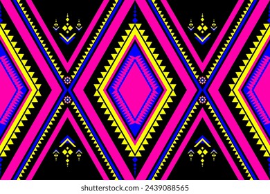 Geometric ethnic pattern. Can be used in fabric design for clothing, textile, wrapping, background, wallpaper, batik, carpet, embroidery style