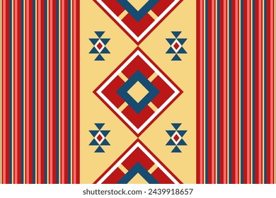 Geometric ethnic pattern. Can be used in fabric design for clothing, textile, wrapping, background, wallpaper, batik, carpet, embroidery style