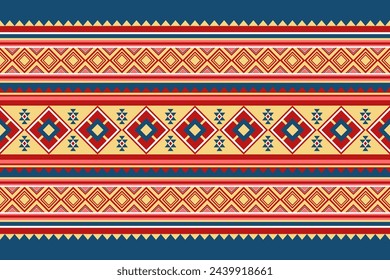 Geometric ethnic pattern. Can be used in fabric design for clothing, textile, wrapping, background, wallpaper, batik, carpet, embroidery style