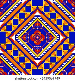 geometric ethnic pattern. Can be used in fabric design for clothing, textile, wrapping, background, wallpaper, carpet, embroidery style