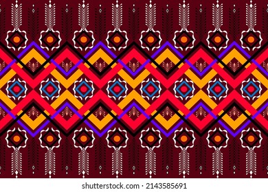 Patrón étnico geométrico, alfombra, papel pintado, ropa, textura vectorial tribal, escandinavo, gitano, mexicano, patrón folclórico, patrón sin fisuras.