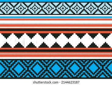 Geometric ethnic pattern, color oriental. Design for fabric,curtain background or Ikat Design,carpet,wallpaper,clothing,wrapping, Batik, Vector illustration, pattern. fashion fabric pattern concept