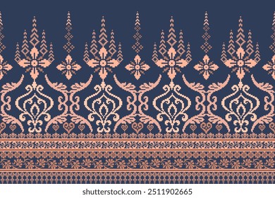 Geometric  ethnic pattern . Cross stitch pattern. Design for cross stitch  ethnic fabric motif 
Embroidery textile ornamentation. Hand stitched pattern. Traditional cross stitch needlework
