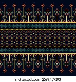 Geometric ethnic pattern decorative background. traditional style. for decoration, home decor, curtain, fabric, clothing. embroidery style.