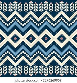 Geometric ethnic pattern design for asian fabric, clothing, fabric, batik, knitwear, embroidery, Ikkat, pixel pattern.