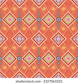 Geometric ethnic pattern design for asian fabric , clothing, fabric, batik, knitwear, embroidery, Ikkat, pixel pattern.
