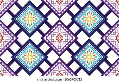 Geometric ethnic pattern design. Aztec fabric carpet mandala ornament boho chevron textile decoration wallpaper. Tribal turkey African Indian traditional embroidery vector illustrations background.