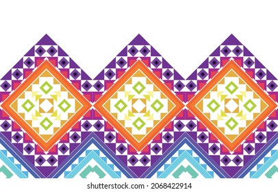 Geometrisches ethnisches Muster. Azteken Stoffteppich Mandala Ornament boho chevron Textil-Dekoration Tapete. Tribal Truthahn afrikanischen traditionellen Stickerei Vektorgrafiken Hintergrund.