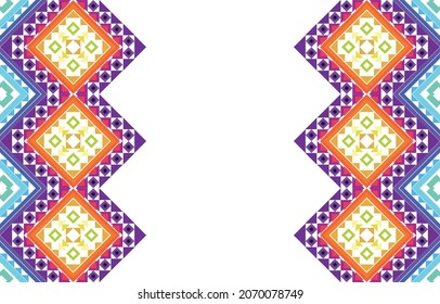 Geometrisches ethnisches Muster. Azteken Stoffteppich Mandala Ornament boho chevron Textil-Dekoration Tapete. Tribal Truthahn afrikanischen traditionellen Stickerei Vektorgrafiken Hintergrund.