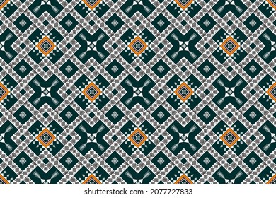 Geometric ethnic pattern design. Aztec fabric carpet mandala ornament boho chevron textile decoration wallpaper. Tribal turkey African Indian traditional embroidery vector illustrations background 