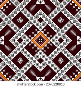 Geometric ethnic pattern design. Aztec fabric carpet mandala ornament boho chevron textile decoration wallpaper. Tribal turkey African Indian traditional embroidery vector illustrations background 