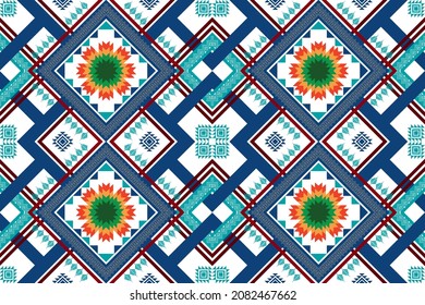 Geometric ethnic pattern design. Aztec fabric carpet mandala ornament boho chevron textile decoration wallpaper. Tribal turkey African Indian traditional embroidery vector illustrations background 