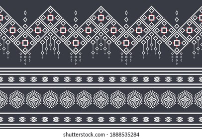 Geometric ethnic pattern design for background or wallpaper and clothing .