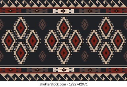 Geometric ethnic pattern design for background or wallpaper and fabric.
