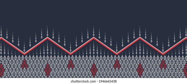 Geometric ethnic pattern design for background or wallpaper.Vector illustration