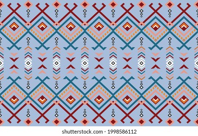 Geometric Ethnic pattern design for background or wallpaper and clothing .