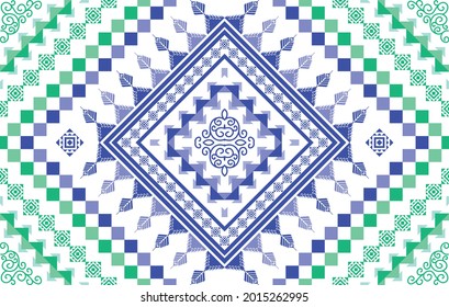 Geometric ethnic pattern design for background, carpet, fabric, clothing, wrapping, textile, wallpaper traditional embroidery orientalist vector illustrations. African Aztec American texture patterns.