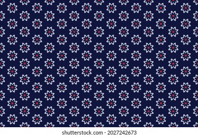 Geometric ethnic pattern Design for background or wallpaper,  carpet , Batik, Fabric, Sarong and clothing. Vetor illustration embroidery Style.