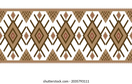 Geometric Ethnic pattern design for background, carpet, wallpaper, clothing,sarong, wrapping, Batik, fabric, Vector illustration. embroidery style.