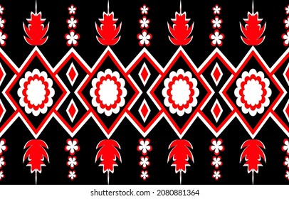 Geometric Ethnic pattern design for background or wallpaper and clothing .
