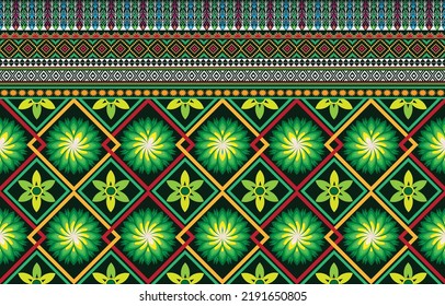 Geometric ethnic pattern design for background or wallpaper.
