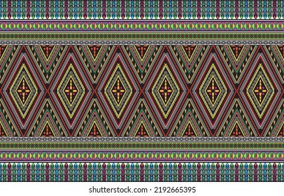 Geometric ethnic pattern design for background or wallpaper.
