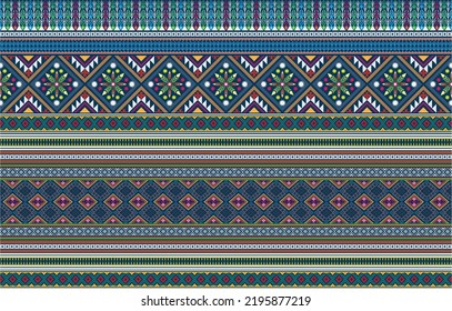 Geometric ethnic pattern design for background or wallpaper.