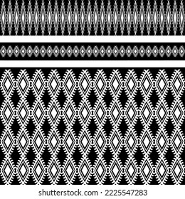 geometric ethnic  pattern design for background carpet wallpaper clothing wrap batik vector illustration embroidery style