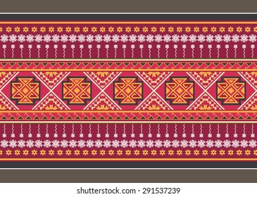 Geometric ethnic pattern design for background or wallpaper.