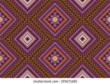 Geometric ethnic pattern design for background or wallpaper. 